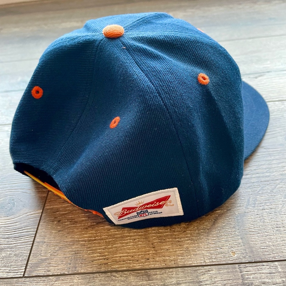 NFL Budweiser Logo Chicago Bears Snapback Baseball Hat Cap Adjustable - Picture 3 of 4